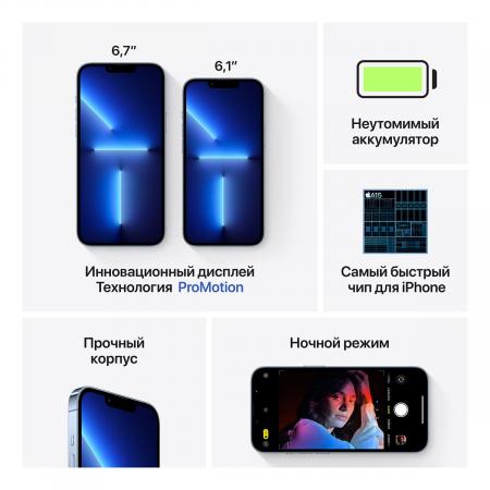 Apple iPhone 13 Pro 128Gb Sierra Blue, «небесно-голубой»