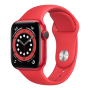 Apple Watch Series 6, 44 мм, корпус из алюминия цвета (PRODUCT)RED, спортивный ремешок красного цвета